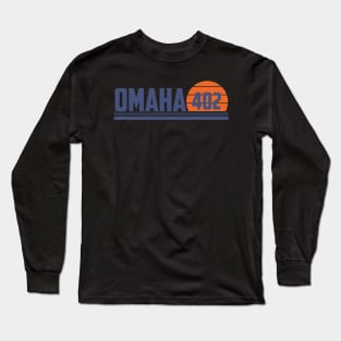 402 Omaha Nebraska Area Code Long Sleeve T-Shirt